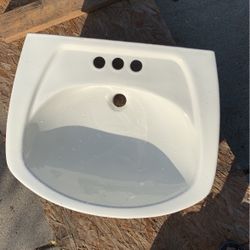 Porcelain sink 21” wide x 20” long