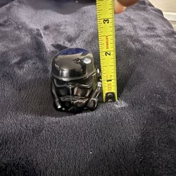 Black obsidian Star Wars Storm Trooper Helmet Statue