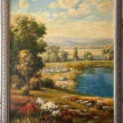 Golden Valley Serenity Oil Painting 