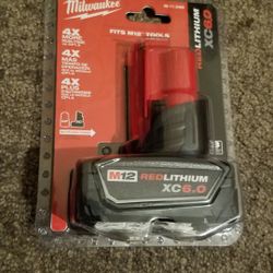 Milwaukee M12 XC 6.0Ah Battery 