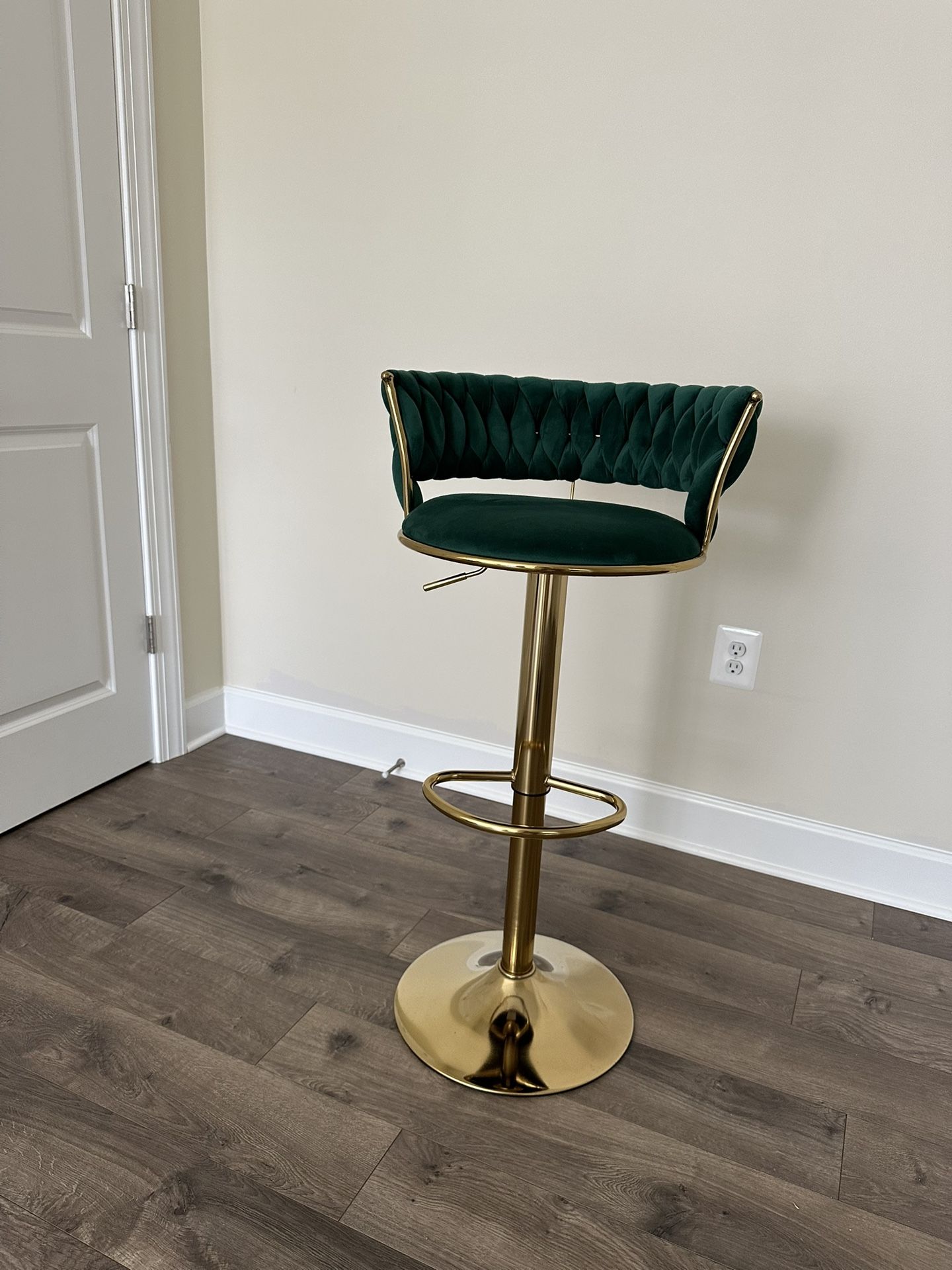 Green Adjustable Bar Stool