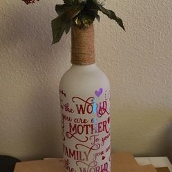 Decorative Wine Bottle For A Mother 