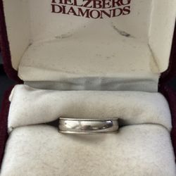 14k White gold Band, Size 9