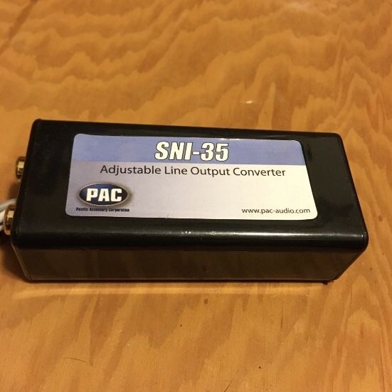 Pac-Audio Line Output Converter (connect the factory-issued radio in your car to external speakers / subs)