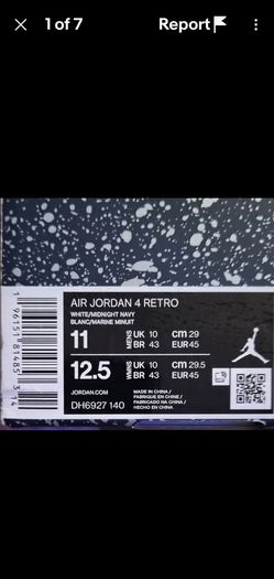 Jordan Air Jordan 4 Retro Midnight Navy White/Midnight Navy Men’s