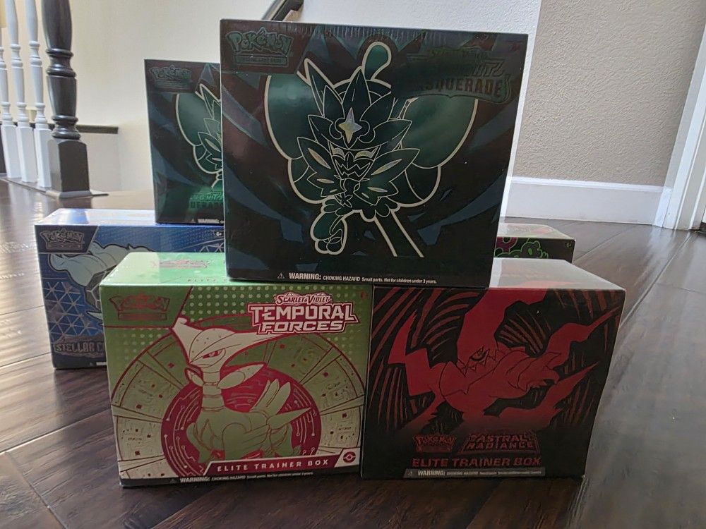 Pokemon Cards Elite Trainer Box Twilight Masquerade Astral Radiance Temporal Forces