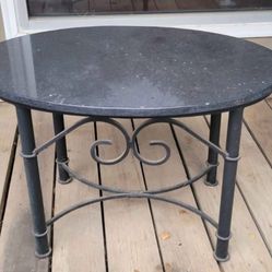 End Tables Iron/ Granite Top