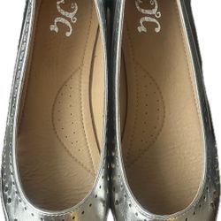 Women’s Journee Collection Women’s Silver Metallic Flats Shoes 9 M New