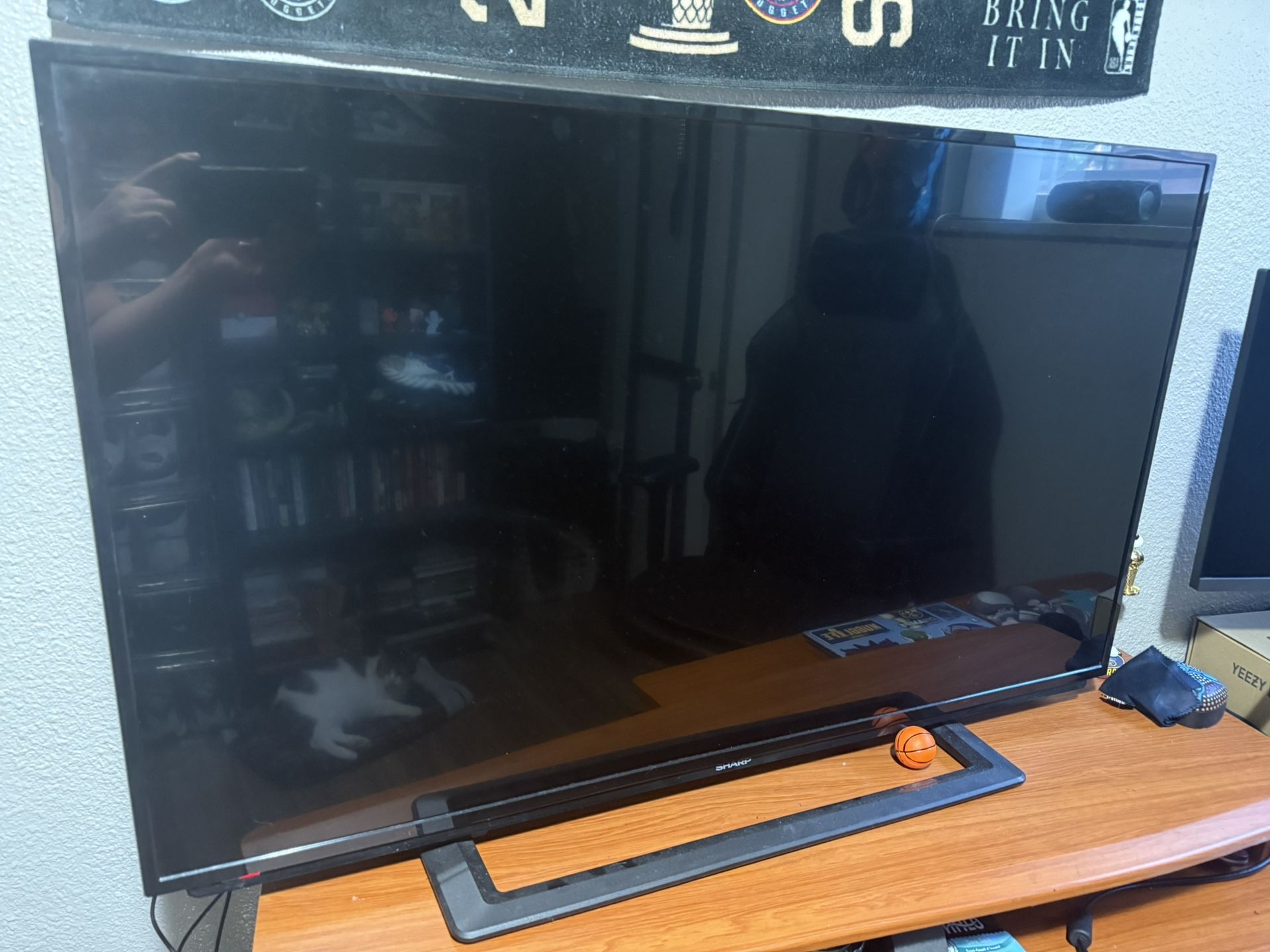 Sharp 42" Class (42" Diag.) LED with 1080p resolution, 120Hz refresh rate, 3 HDMI inputs, and DOA (Roku not included, no remote)