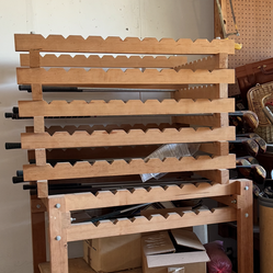 Wood Golf Rack not on wheels $150.00