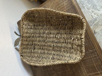 Natural woven apple basket