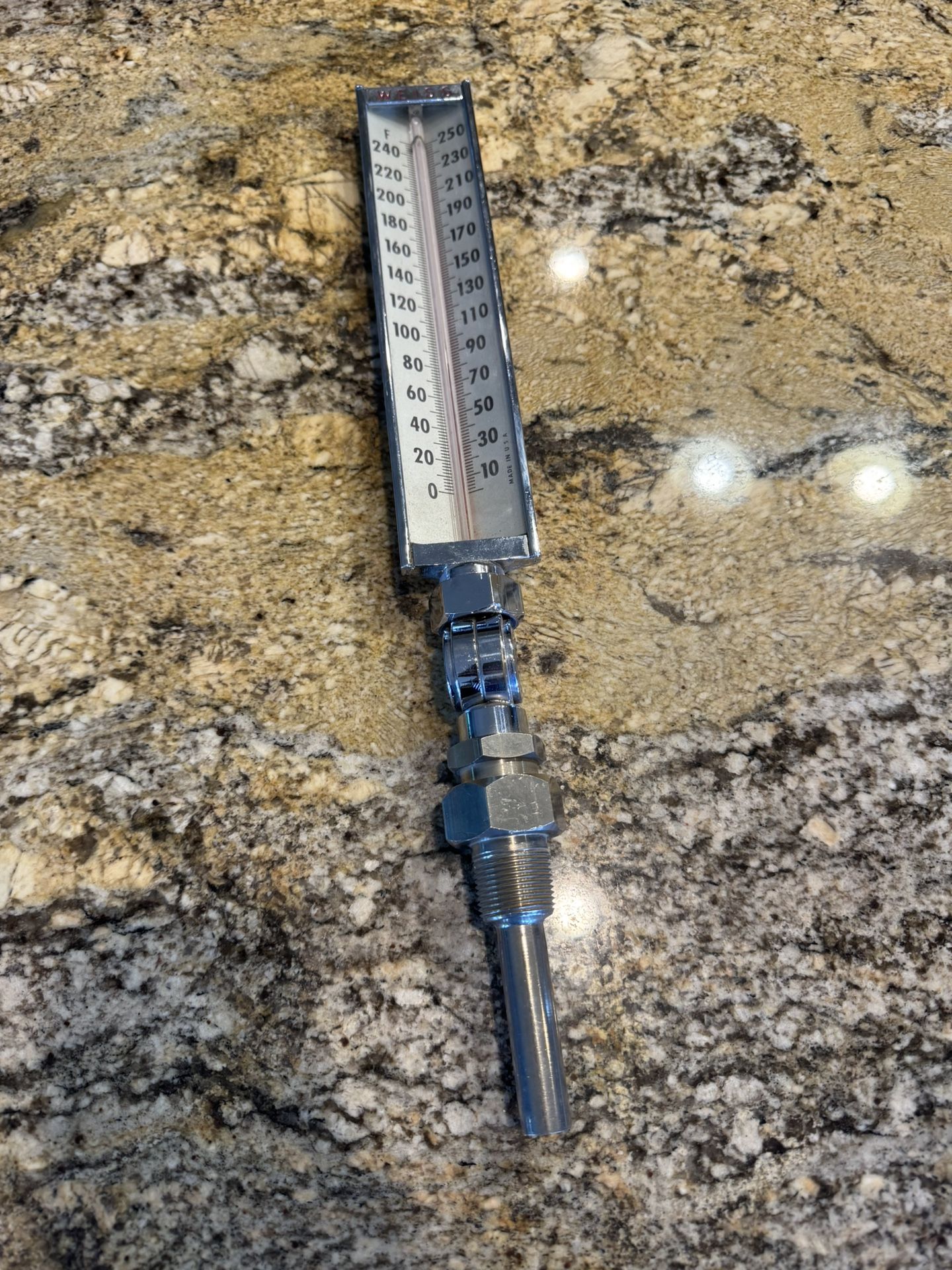 Weiss Boiler Thermometer Large 17” Steam Punk