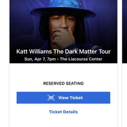 2 Tickets To See Katt Williams at The Liacouras center In Philadelphia, PA