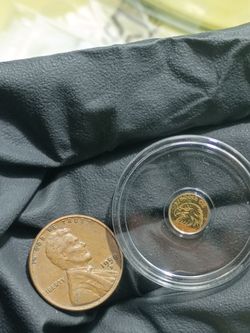 1/500th oz Mini Gold Coin in Capsule