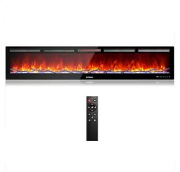 98in electric fireplace with heater