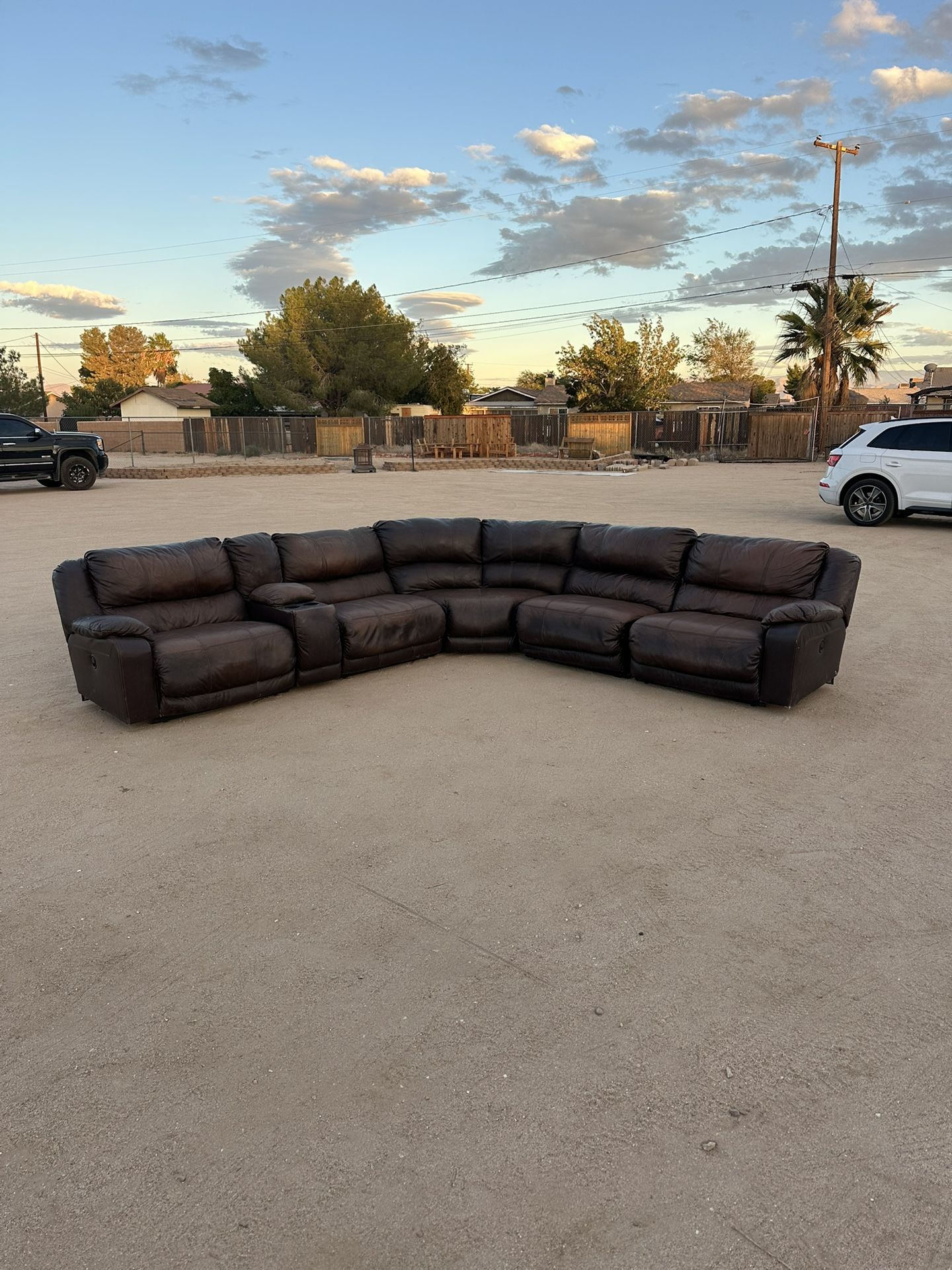 Leather Sectional Couch (See Details)