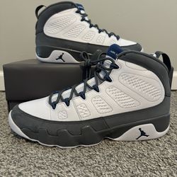 Air Jordan 9 Retro Flint Grey French Blue 2026 Men’s Size 12.5 (SKU: HV4794-100)