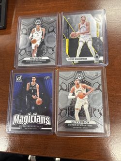 Victor Wembanyama 4 Card Lot (3 Rcs) w Panini Mosaic, Phoenix.  Spurs