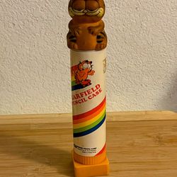 Vtg 1978 81 Garfield Cat Cartoon Plastic Pencil Sharpener Case