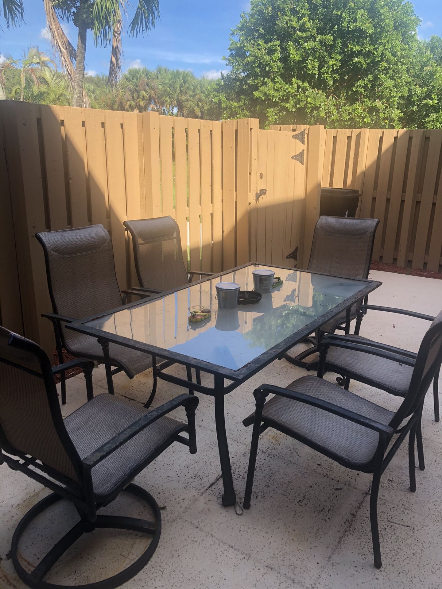 6 piece outdoor dining table