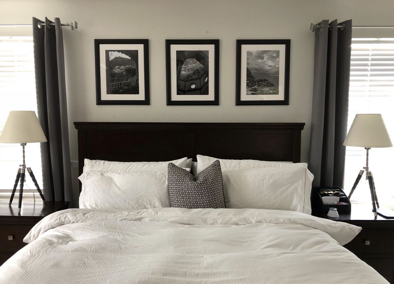 Cal King Bed Frame & Nightstands 