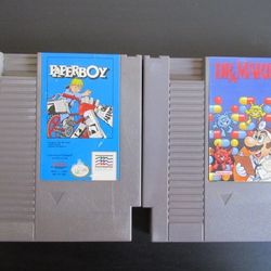 NES PAPERBOY and DR. MARIO  GAMES