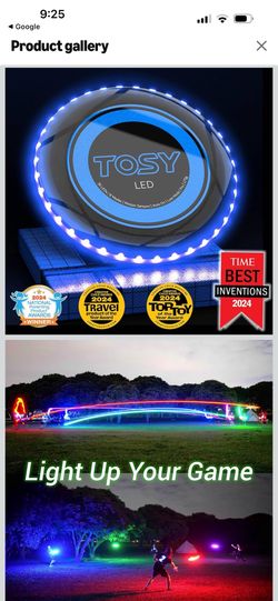 TOSY Flying Disc - 108 RGB Multicolor or 36 Monocolor LED