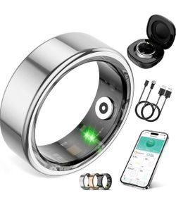 Smart Ring for Women 3 xing (Silver, 9)