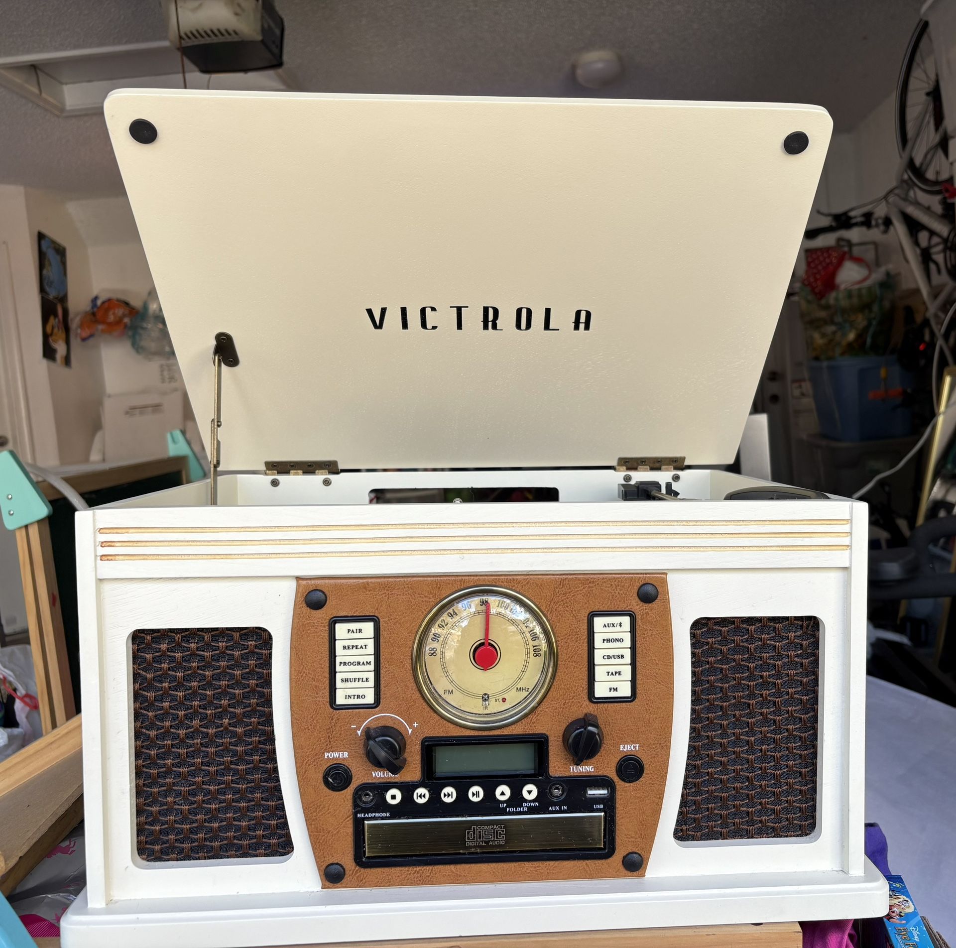 Victrola Navigator 8-in-1 Bluetooth Record Player with Built-in Speakers