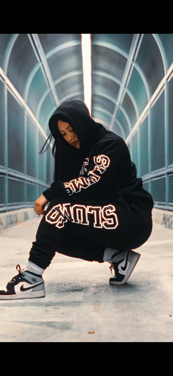 Slums Full Sweatsuit - Black (Top & Bottom)