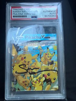Pokemon Pikachu V-Union Sarah Natochenny Autograph PSA