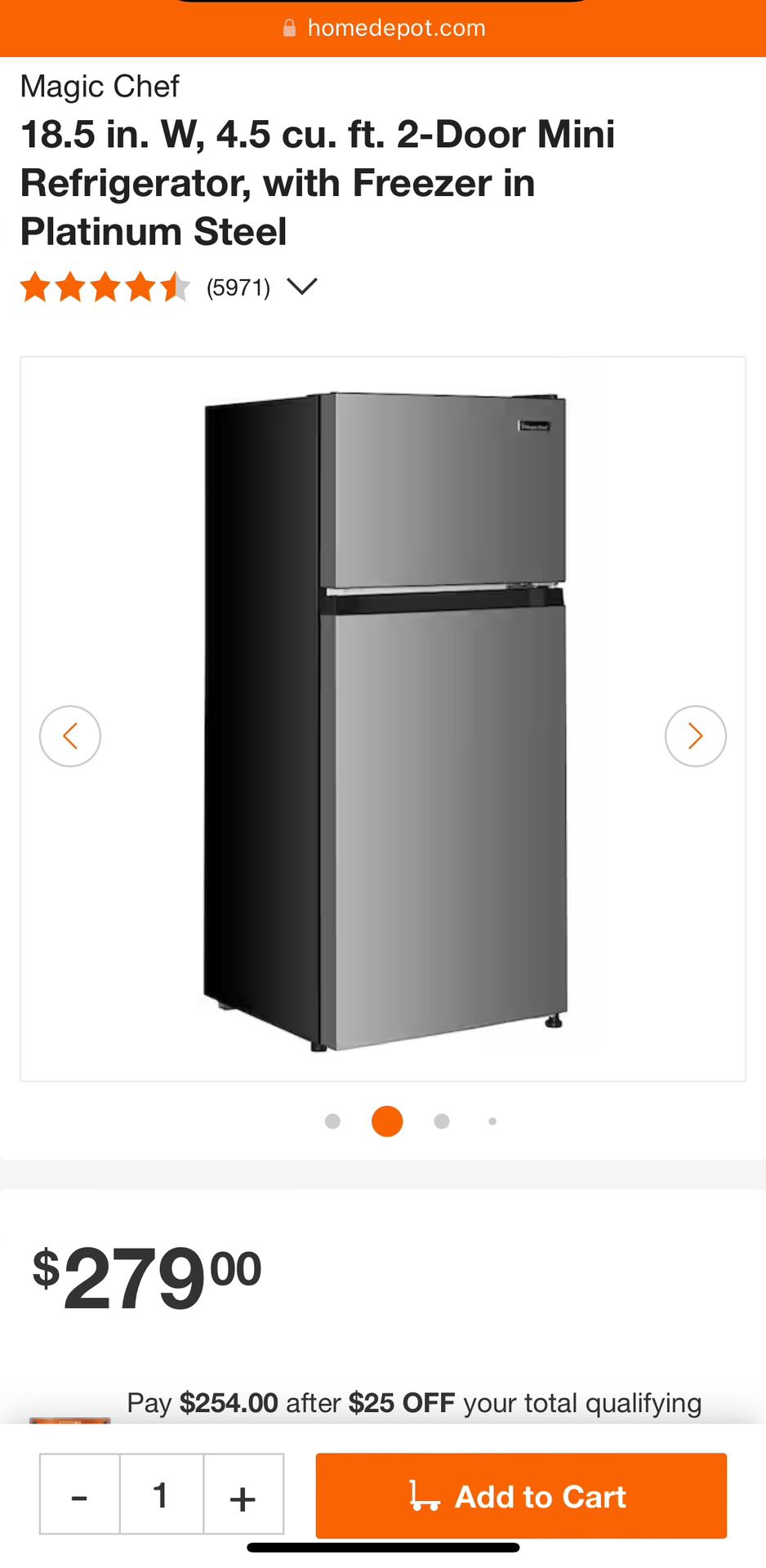 Mini Refrigerator With Freezer