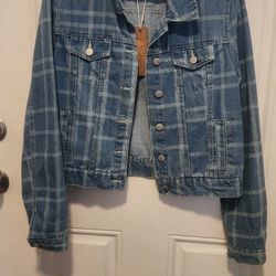 NEW! PLAID JEAN JACKET