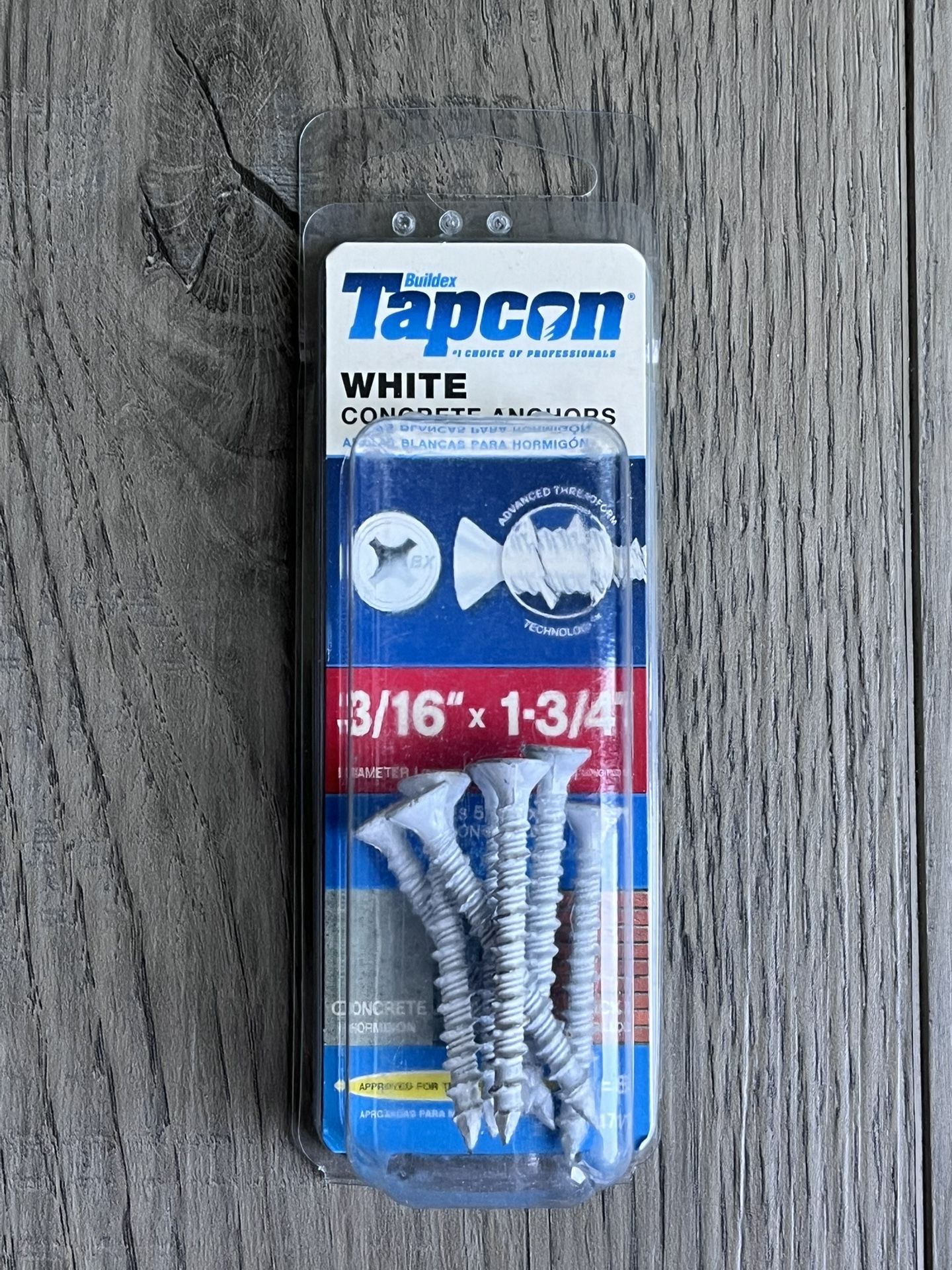 Tapcon Concrete Anchors Lot Of 7