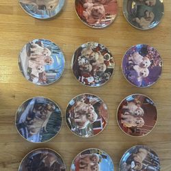 12 Franklin Mint Limited Edition Dog/Puppy Plates