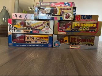 5-Piece Vintage Washington Redskins Matchbox Truck Lot (NIB)