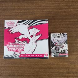 Pokemon Cards Scarlet and Violet White Flare Elite Trainer Box and Booster Bundle
