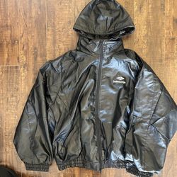 Balenciaga faux leather bomber jacket 