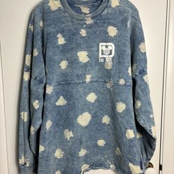 Disney Parks Walt Disney World Exclusive Denim Bleach Spirit Jersey Large