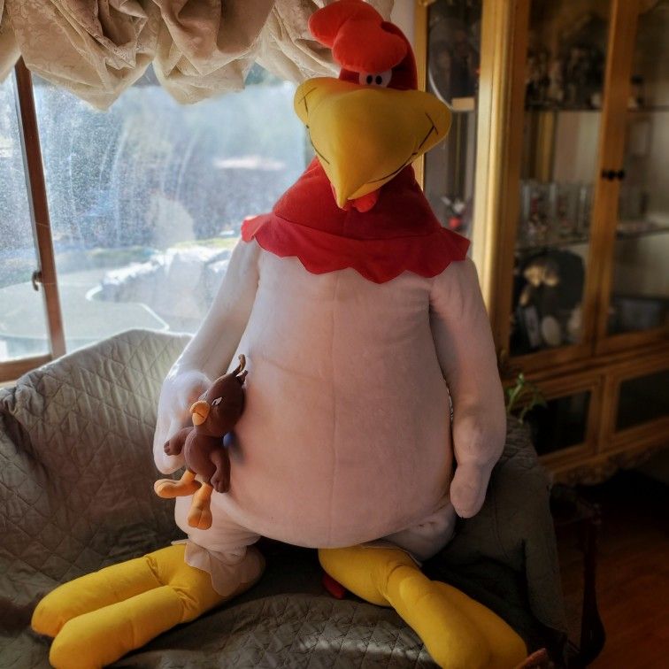 Rare 48" Jumbo Foghorn Leghorn With Chicken Hawk Plush