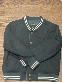 Vintage Stüssy Green Varsity Letter Jacket Wool Women’s XS STUSSY