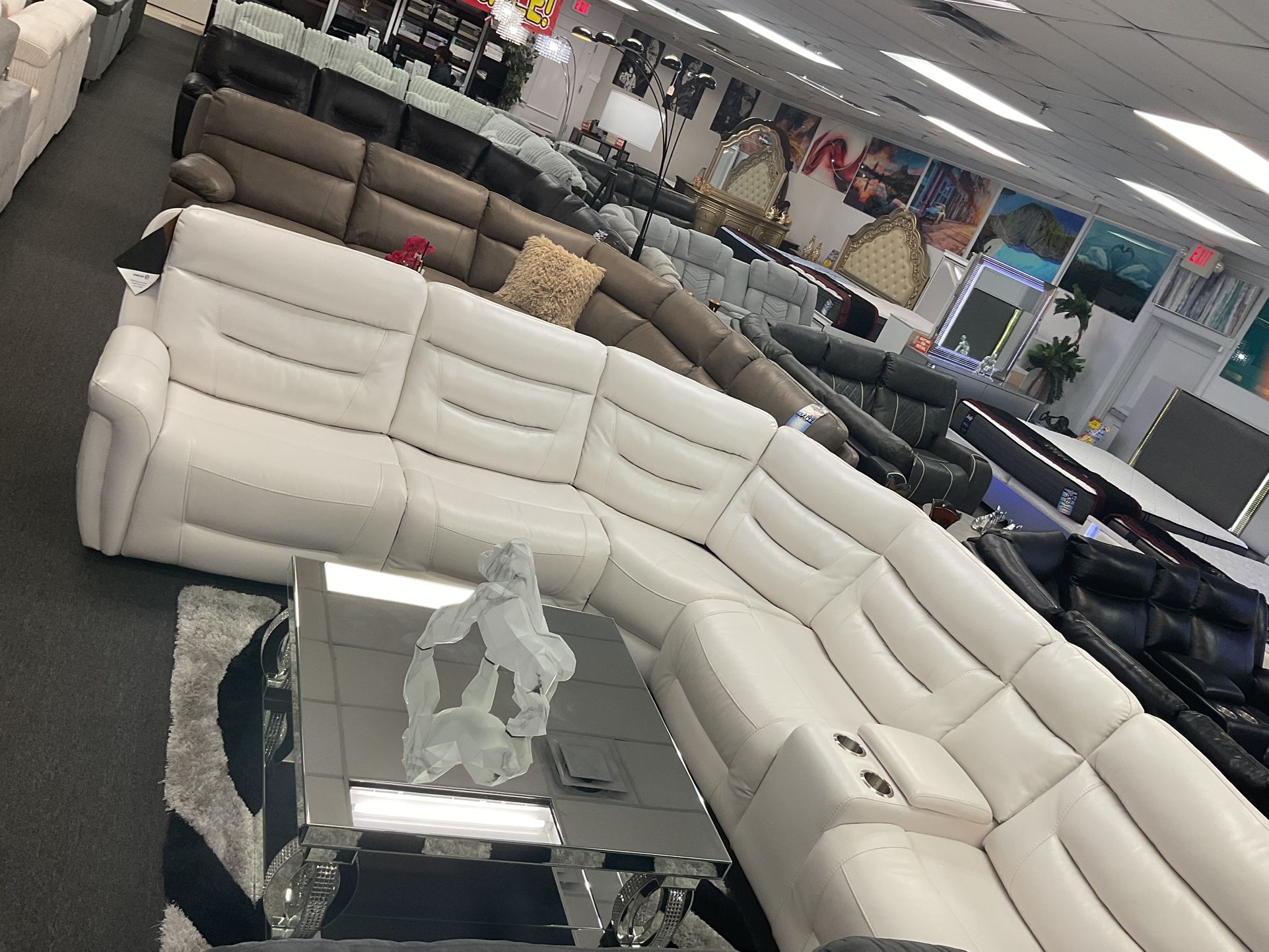 🔥BLOWOUT FURNITURE SALE NOW ‼️ BEAUTIFUL SECTIONAL WITH POWER RECLINERS 40% OFF RETAIL🤯