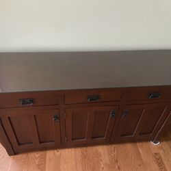 Solid Mahogany Quarter Sawn 5/4 Mahogany Sofa Table/Buffet