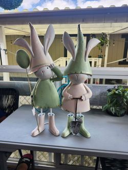 new patio decoration rabbit set