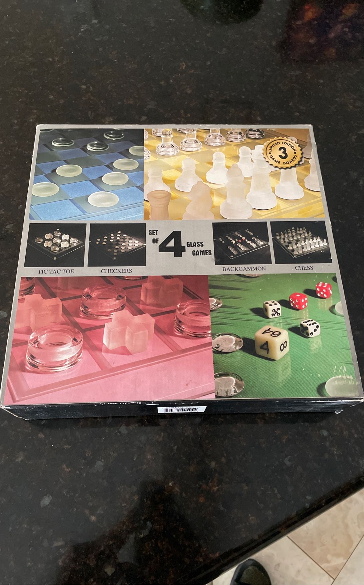 4 In 1 Board Game Chess/Checkers/Backgammon Etc