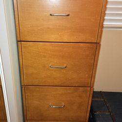 Wood-Finish 4-Drawer Filing Cabinet