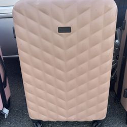 Pink Medium sized Check in Suitcase Luggage (2)
