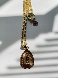 14K Gold Plated Virgin Mary Chain