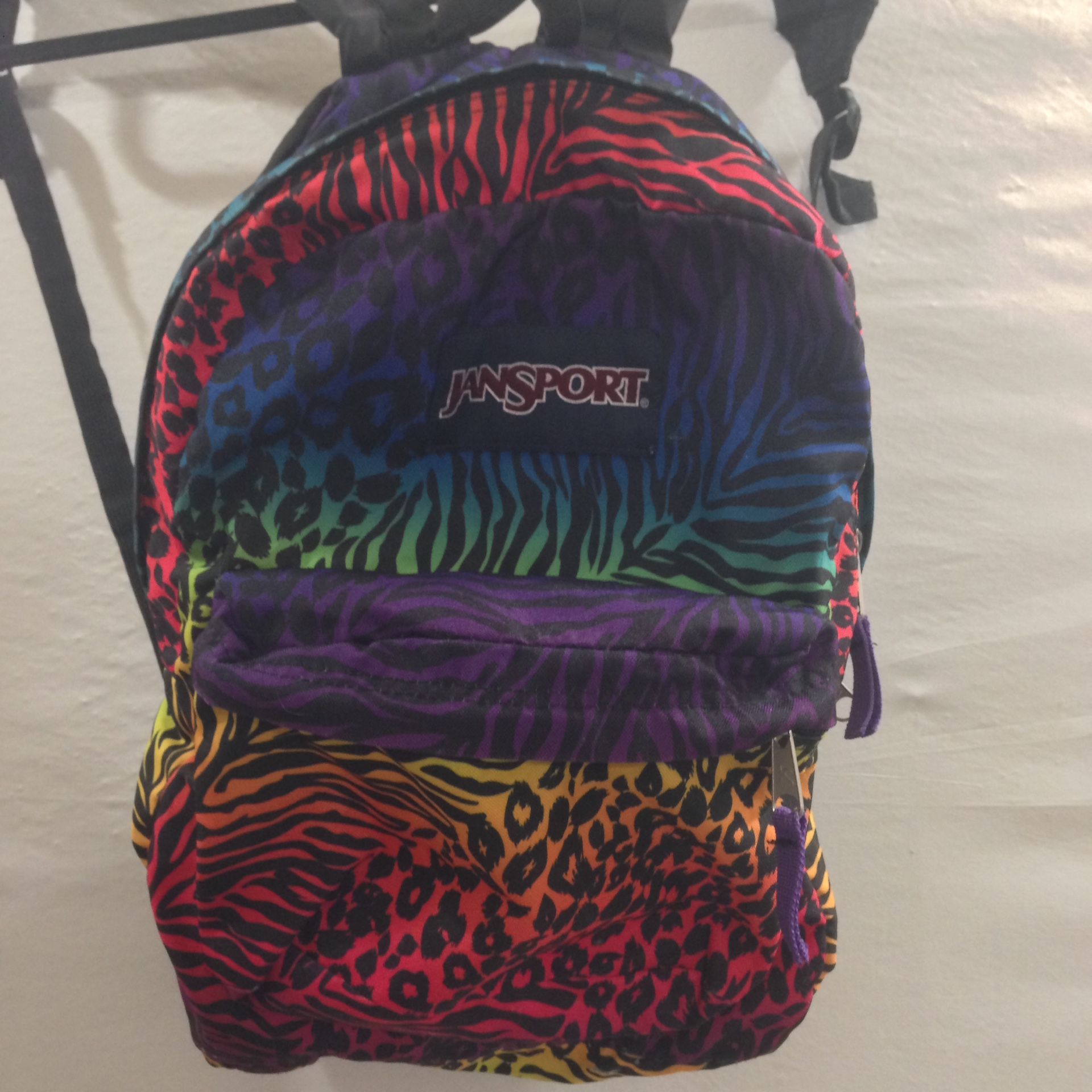 Rainbow + Animal Print Jansport Backpack
