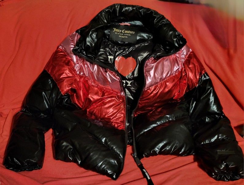 Womans Metallic Juicy Couture Puffer Coat